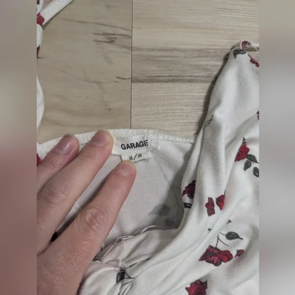 Garage Mini Dress With Cutout Cream & Rose Medium - Picture 3 of 3